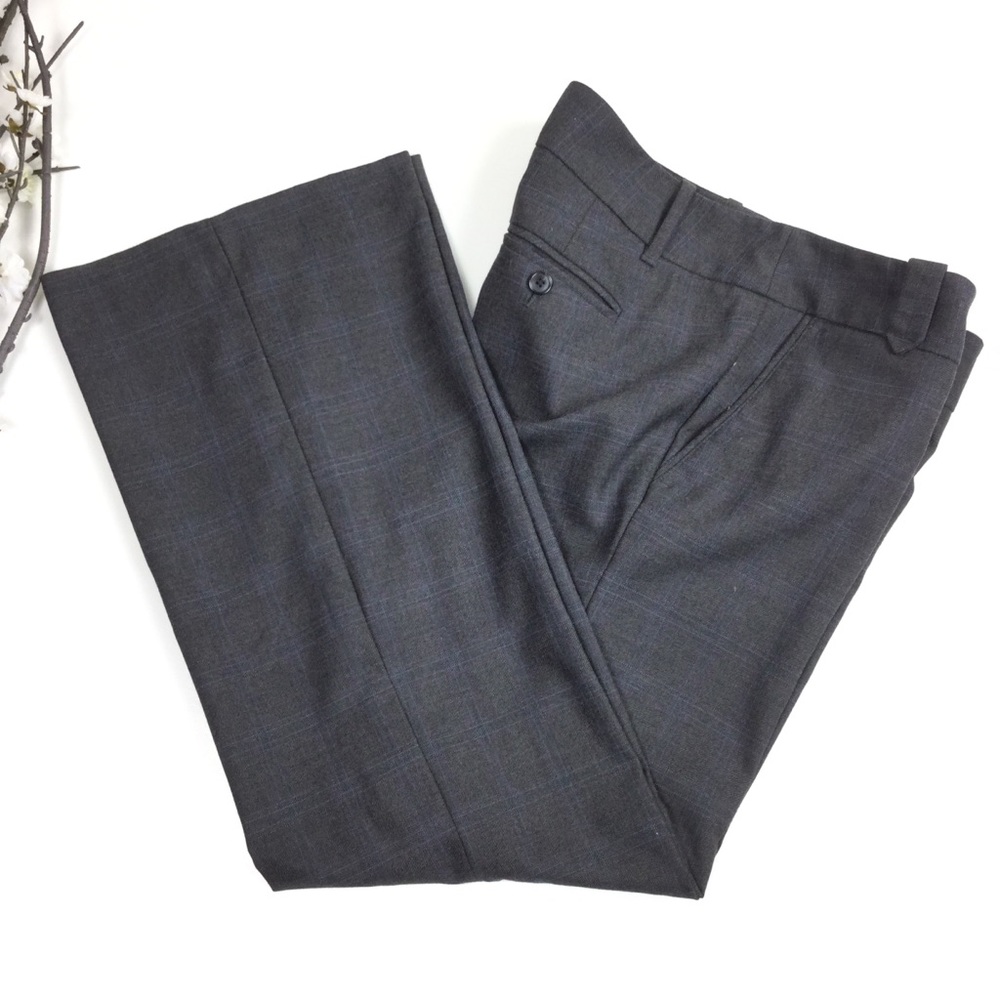 Ann Taylor LOFT Black Plaid Dress Trouser Pants
